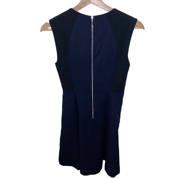 REBECCA TAYLOR Navy Black Skater Dress - Picture 3 of 6